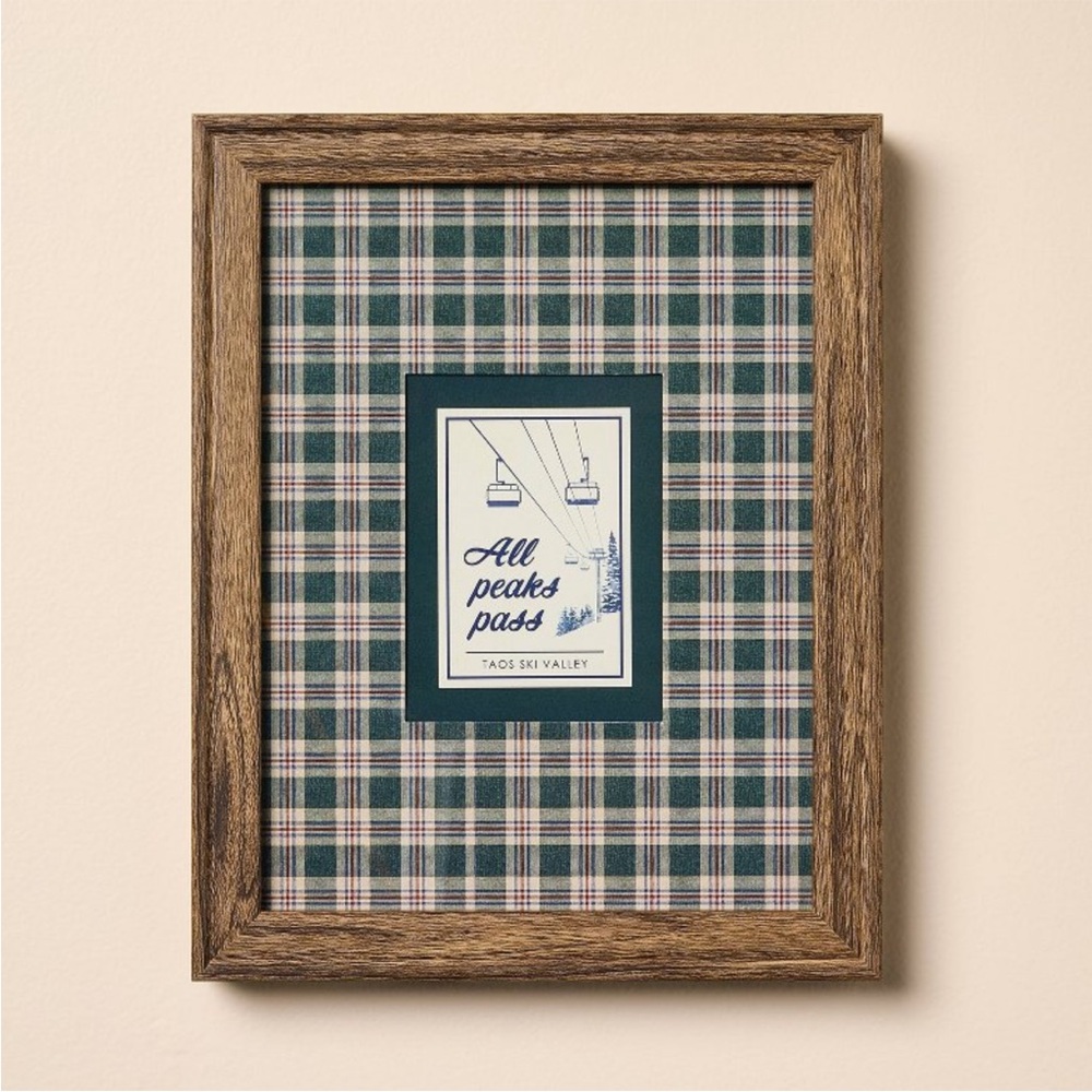 8"x10" Plaid Matte Ski Framed Wall Art - Hearth & Hand™ with Magnolia